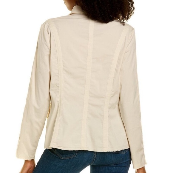 XCVI Wearables Raw Edge Poplin Lightweight Safari Jacket Ginger Root Small - Picture 2 of 10